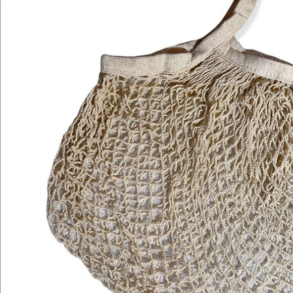 NWT Wool + Pepper Co. Reusable Cotton Mesh Tote Bag - Picture 2 of 2